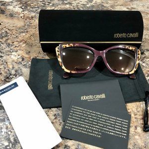 ROBERTO CAVALLI Cat Eye Violet/Leopard